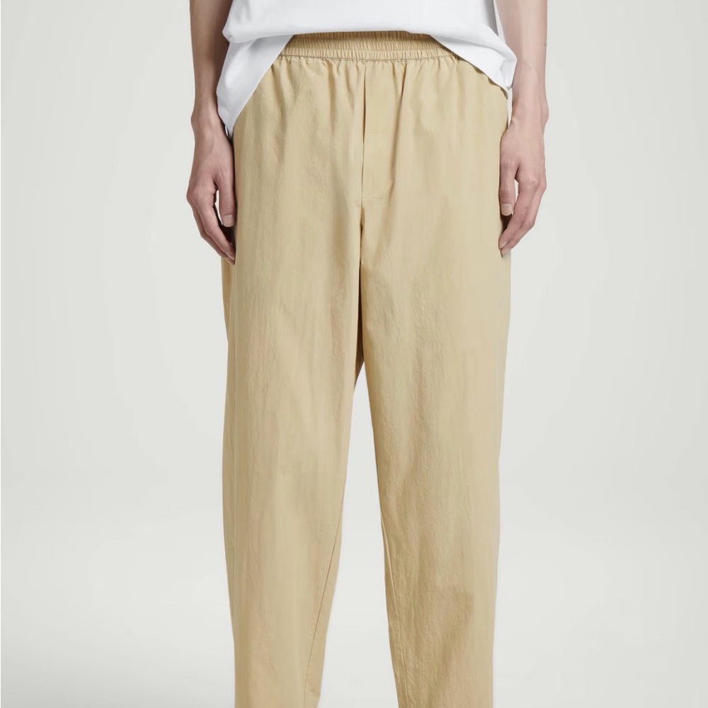 COS Casual Elasticized Pull-On Tan Pants, Size XL